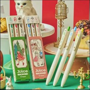 Stylos 2023New Japan Pilot Juice Color Gel Pen 10th Anniversary Limited Edition Fairy Tale Series 0,5 mm Journaling Doodling 3PCS / Set
