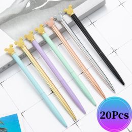 Bolígrafos 20pcs/lote Little Bear Metal Pen Pen Pen a hombres Luxury Pen de alta calidad dones de regalos de maestros Pensas para mujeres para escribir Premium