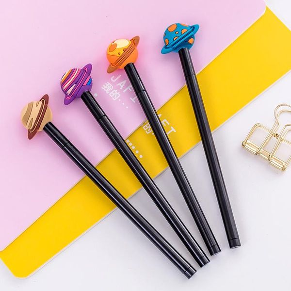 Stylos 24 PCS Corée Stationery Office d'apprentissage noir Encre stylo mignon créatif coloré planet gel stylo mignon