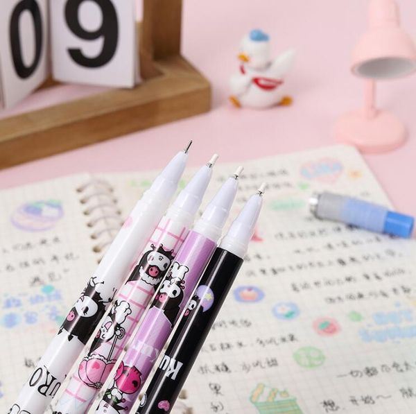 Stylos 24 PCS / lot créatif démon rotatif gel léger stylo mignon encre noire Signature stylos papeterie cadeau office