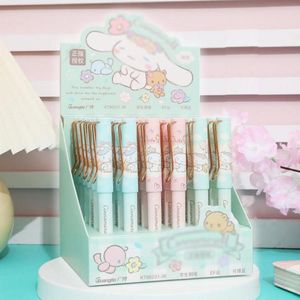 Stylos 24 PCS / lot Kawaii Dog Fountain stylo mignon remplaçable EF Signature Signature SCHOOL OFFICE Supplies d'écriture