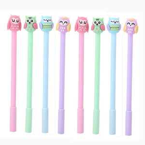 Bolígrafos 24pcs elegante fantasía kawaii búho lindo escolar plano bolicón de bolsillo papelería estética oficina de la oficina de suministro de suministro accesorio