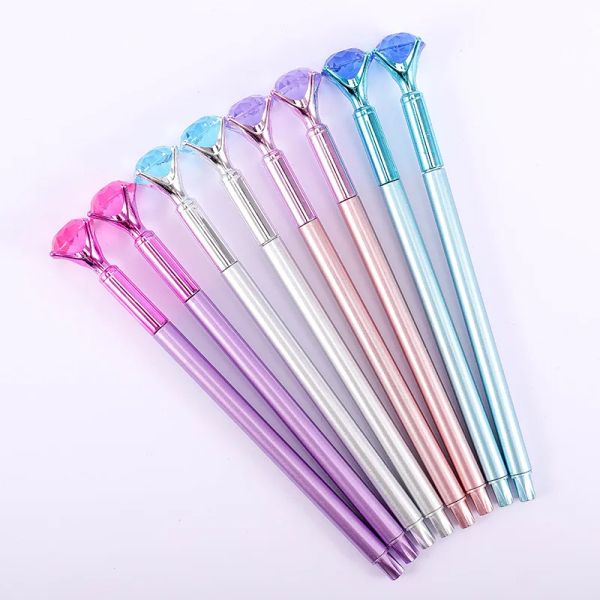 Stylos 24pcs en gros du Japon et du nouveau gel de diamant rose en boîte en coréen encré