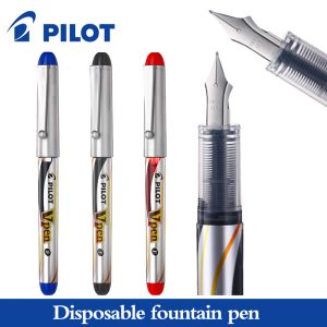 Stylos 2pcs Pilot Fountain Pen SVP20NS Disposable Liquid Straight Vpen F Nib rapide Dry Student Writing Calligraphy Pratique de pratique