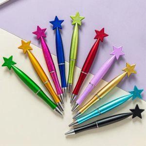 Stylos 30 50 100 pcs dessin animé Star Plastic Pen étudiant écrit papeterie rotation twist stylo imprimable logo cadeau publicité.