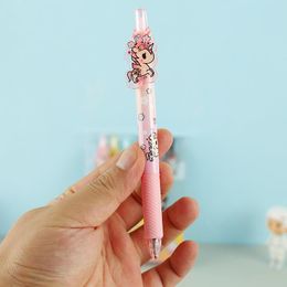 Stylos 30 PCS / lot créatif Unicorn Press Gel Pen Set Kawaii 0,5 mm Black Ink Signature Penns Office School Writing Supplies Gift