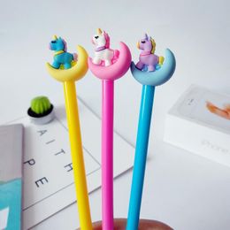 Pennen 30 stks Moon Unicorn gel pen Korean Cartoon Office School Schrijf pennen voor student Stationery Moon Neutral Pen Groothandel geschenken