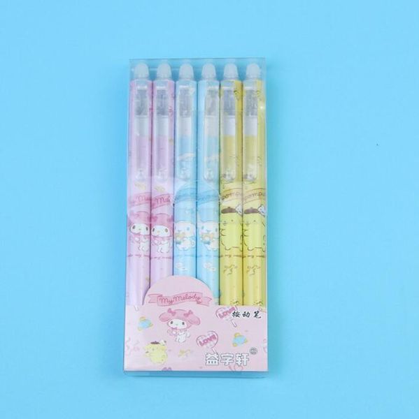 Stylos 36 pcs / lot kawaii chien lapin effactif gel stylo mignon 0,5 mm encre blue statut cadeau de papeterie cadeau bureau