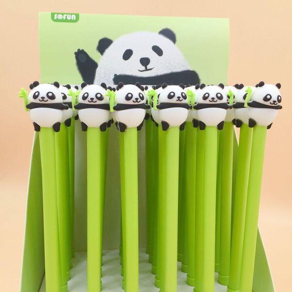 Stylos 36 pcs / lot charmant panda gel stylo signature Pen Escolar Papelaria Bureau de bureau Gift promotionnel