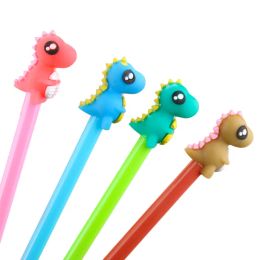 Stylos 36pcs créatifs animaux dinosaures gel stylo noir stylo caricaille caricature mignon file d'animaux élèves cadeaux de la papeterie en gros de la papeterie