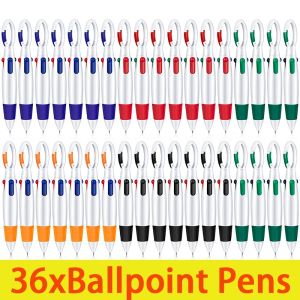 Pens 36pcs Navette rétractable Pen avec boucle Clip Mini Mini 4in1 Incre Ballpoint à bille à stylo infirmier 4color Pen Keychain stylo