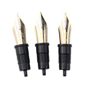 Stylos 3pcs Jinhao x159 Fountain Pen Nib remplacé en métal EF / F / M Taille Golden / Silver