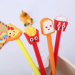 Pennen 40 PC/Lot Chips Pizza Bread Food Water Signature Gel Ink Pen/Creative Student Office Stationery/Children Prize Gift