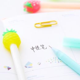 Bolígrafos 40 PC Camse Candy Fresh Fruit Gel Pen Corea Creative Student Water Pen Fruit Station para la escuela Kawaii School Supplies