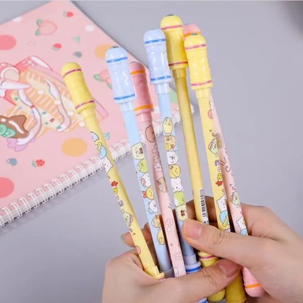 Stylos 40 pcs / lot sumikko gurashi rotatif gel stylo mignon 0,5 mm encre signature stylos papeterie office office école