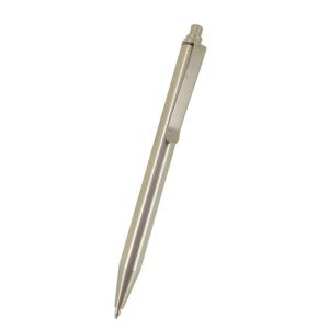 Pens 44g Heavy Indexless en acier inoxydable stylo à bille Click Click Ball Pen for Business Gifts Natural Inoxydless Silver Press Rétractable stylo