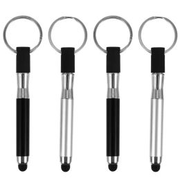 Pens 4pcs llave de forma de llave de llave mini llave anillos de llave portátiles herramientas de llavero de bolígrafo portátiles de pantalla táctil portátil anillo de llave de bolígrafo