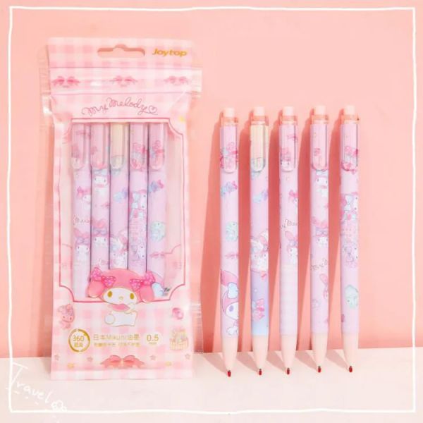 Stylos 50 pcs / lot kawaii rose lapin de lapin en gel en gel ensemble mignon 0,5 mm à encre noire neutre styliste papeterie cadeaux office scolaire