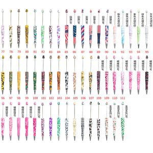 Stylos 50pcs les plus récents imprimés Léopard Modèle Sunflower Bow Ballpoint Ballpoint Pol de bricolage Bridiable Pen Student Penns Scoolard Stationery Supplies