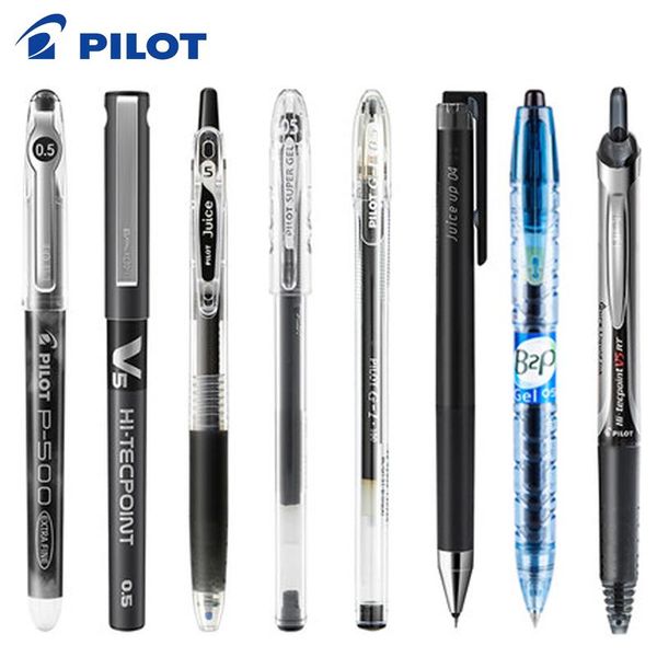 Stylos 5pcs / lot pilote Black Gel Pen Set P500 / V5 / G1 / Juice Student Office Signing Examen spécifique Presse 0,5 mm