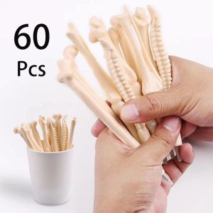 Stylos 60pcs Halloween Decor Bone Shape Ballpoint Pens Novelty Skeleton Ballpoint Pen Dontes de stylo drôle pour l'artiste Doctor Nurse