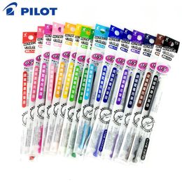 Stylos 6pcs / lot pilote hainecc coleto gel multi-stylo recharge 0,4 mm noir / bleu / rouge / 15 couleurs disponible