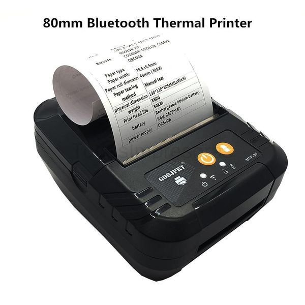 Pensas de 80 mm Paper inalámbrico Bluetooth Recibo Bluetooth Impresoras Termales Android e iOS SDK Free Sin necesidad de tinta o tóner Recibos Impresoras