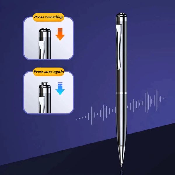 Stylos 8128 Go Ballpoint Pen vocal Enregistreur professionnel Digital Sound mini enregistrement Espia USB Flash Drictaphone MP3 lecteur