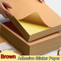 Stylos A4 A5 Brown Selfadhesive Sticker Paper Kraft Adhesive Label For Ink Jet and Laser Imprimante 80grams