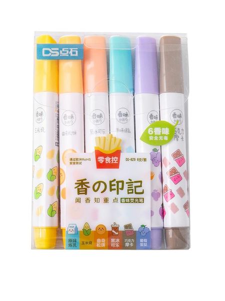 Bolígrafos Andstal 12 colores PERFUMADOS Jumbo Highlighter Pen Set Aroma Soft Fluo Fluorescente Color resaltadores Escuela Texto Marcador Surligner