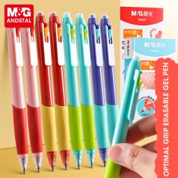 Bolígrafos y estalle g g gel óptimo borrable lápiz 0.5 mm Nib Gel retráctil Pen negro/rojo/tinta azul Gelpen para suministros de escuelas para estudiantes