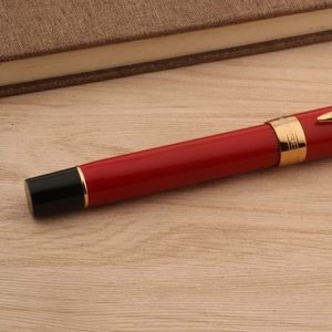 Pens Brand Business Jinhao 100 Fountain Pen Red Golden Arrow # 6 Nib Spin Stationery Office Supplies Ink Pens New