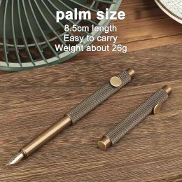 Pennen Brass Luxe Writing Fountain Pen EF/F/FUDE NIB UITSTEKENDE ROLLER STOP -INK PEN