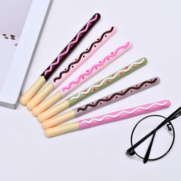 Stylos à biscuit chocolat stylo gel en plastique stylo de papeterie complète personnalisée en gros