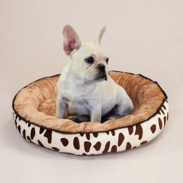 Bolígrafos camas para perros de algodón para perros medianos cojín 70 cm Casa de invierno tibia Casa sofá cama lavable suave para accesorios para perros suministros de mascotas