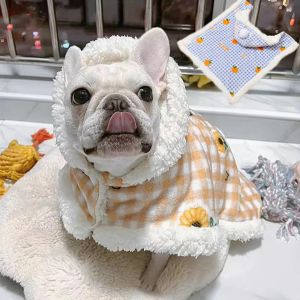Stylos mignons imprimé français bulldog nat couverture d'hiver hiver chaude sac de couchage animal de compagnie de courtepointe pour les petits chiens pyjamas haustier decke