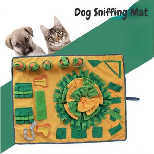 Stylos Tapis de reniflage pour chien Puzzle jouet jouet pour chien augmenter le QI tapis de reniflage jeu interactif ennuyeux mangeoire à distribution lente tapis d'alimentation pour animaux de compagnie