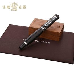 Pens Duke 558 Pure Black Sliver Clip Ink Luxury Iraurita Nib Fountain Pen