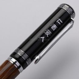 Pens Duke Vintage Confucius Natural Bamboo Metal Embossed Patroon gebogen Nib Calligraphy Fountain Pen Iridium 1,2 mm voor pennen schrijven