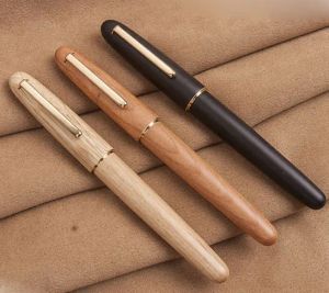 Stylo plume plume F nib Jinhao 9036wooden Barrel Rosewood Black Office Business Student Pen