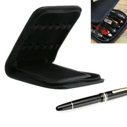 Pennen Fountain Pen/Roller Pen Faux lederen ritssluiting voor Case Holder D5QC