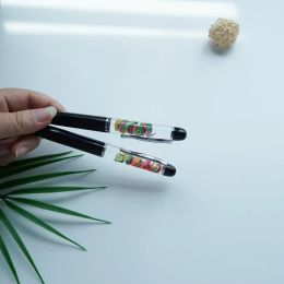 Bolígrafos frutas flotantes bolero líquido flotante bolígrafo divertido novety lindo regalo para niños niñas amigas