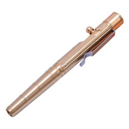 PENEN Handgemaakte koperen gel pen retro bamboe knooppunt bouttype pen militaire bout pen gladde schrijfgel inkt pennen metallic edc pen w3jd