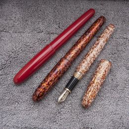 Pennen handgemaakte lak rauwe lak lak rhinoceros skin vermilion lak houten fontein pen zakelijke pen