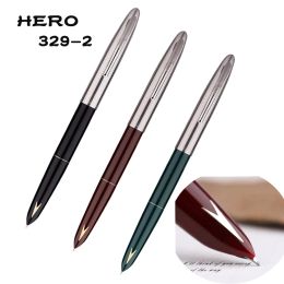 Pennen Hero 3292 Classic Nostalgic Fountain Pen Pijl Mark 329 Horse hoofdpatrooncollectie Inkt Pen Iridium Fijne NIB 0,5 mm voor cadeau