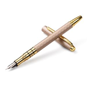 Pens Hero 703 Luxury de haute qualité 10k Fountain Gold Pen Ink Ink Pen 0,5 mm Full Metal
