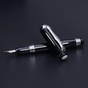 Pennen Hoge kwaliteit Duke 619 Fountain Pen Black Stationery Office School STRINGS Elegante Signature Ink Pens voor het schrijven van nieuw