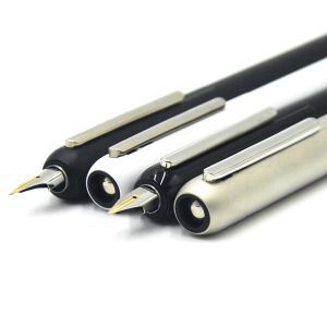 Stylos de dialogue LM de haute qualité Focus 3 Retro Black / White Rétractable Fountain Pen Office Stationery Luxury 0,5 mm Écriture stylos