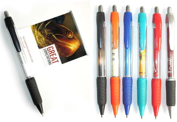 Bolígrafos Promoción de alta calidad Banner retráctil Pen Pen impresión Logotipo personalizado FLAP FLITER BANNER PENE