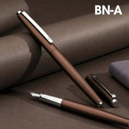 Pens Hongdian 525 Metal Fountain Pen Iridium gebogen Nibs 0,6 mm Matte Ink Pen School Office Levering Gift Pennen voor studenten briefpapier